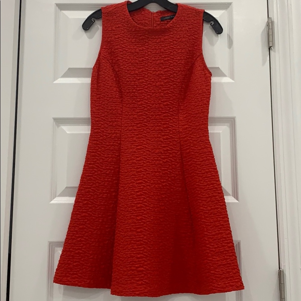 Zara Red Sleeveless A-Line Dress